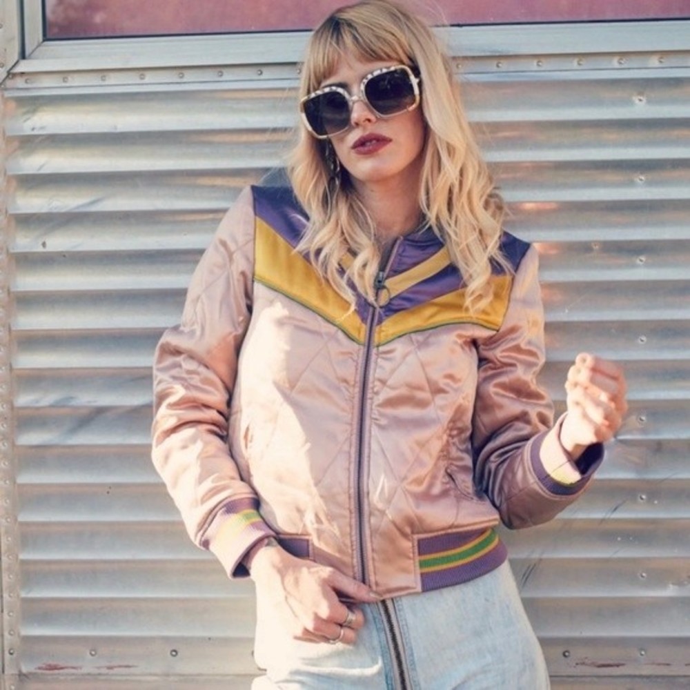 Classic Rock Culture Rising Sun Bomber Jacket Size Small